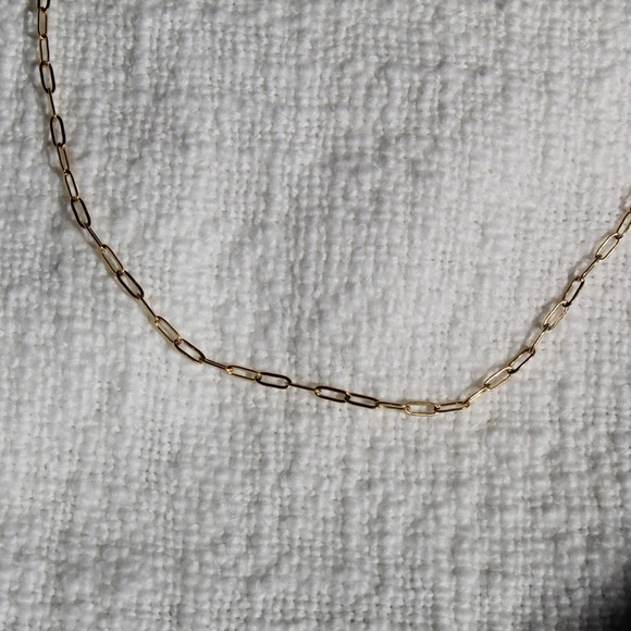 Gold Paper Clip Choker Necklace - Picture 6 of 7